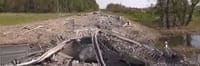 Удар по мосту через реку Муром в Харьковской области 