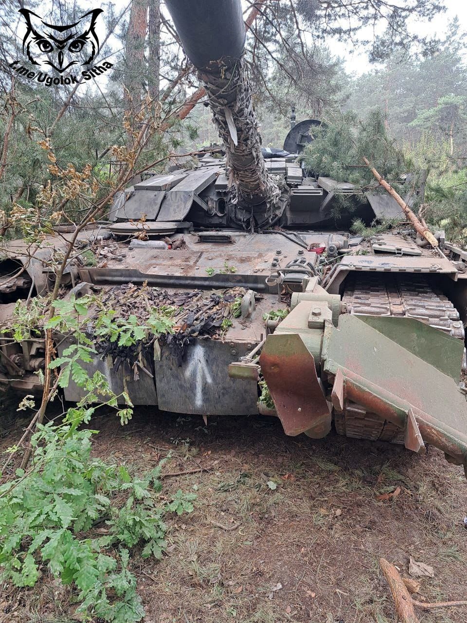 Потерянный в 2022 году и отбитый в 2024 году российский танк Т-72Б3М