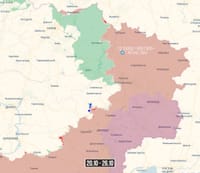 Карта изменений ЛБС и боестолкновений за последние семь дней