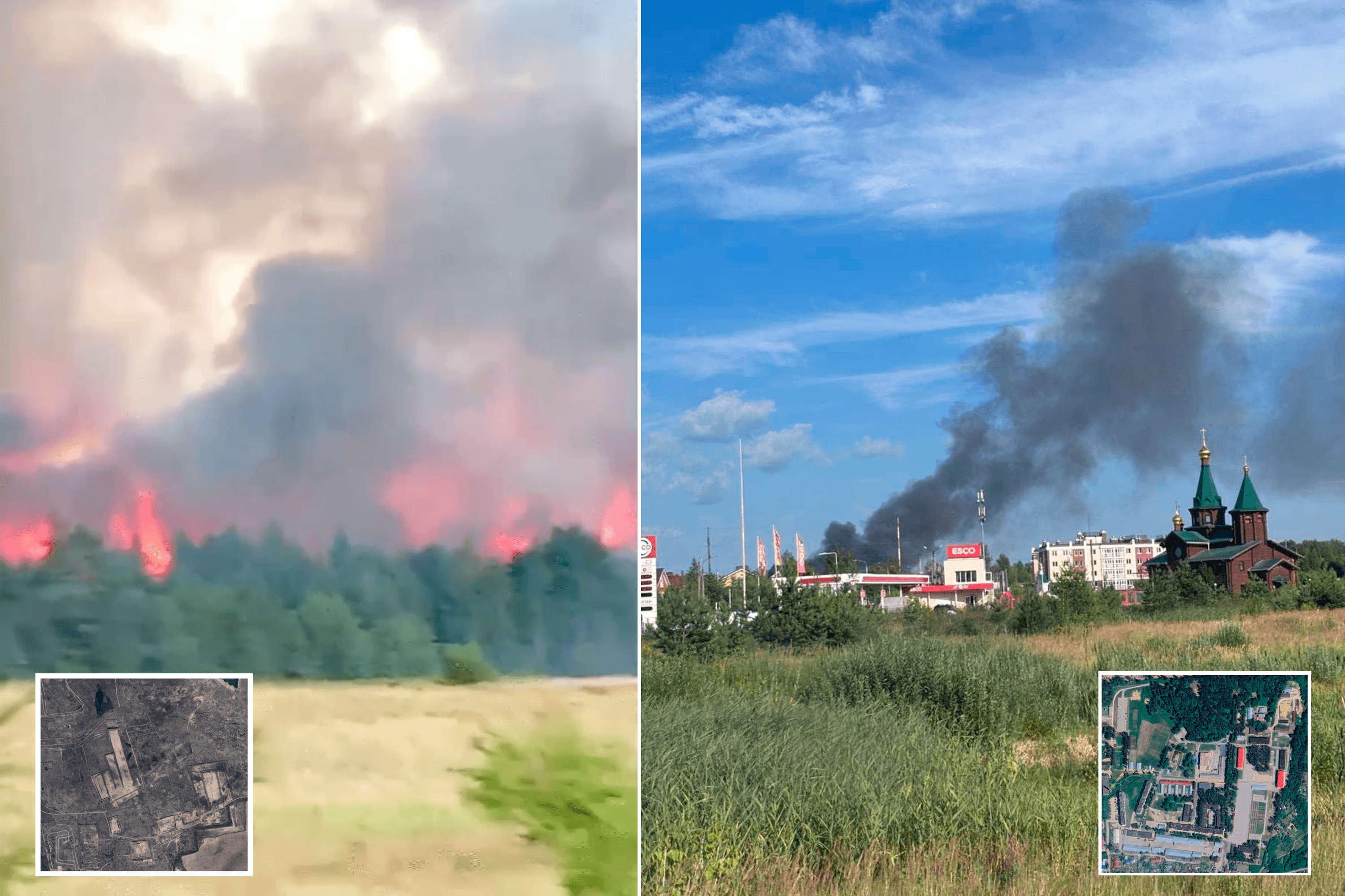 В Ростовской и Нижегородской областях возникли пожары на военном полигоне и в учебном центре инженерных войск