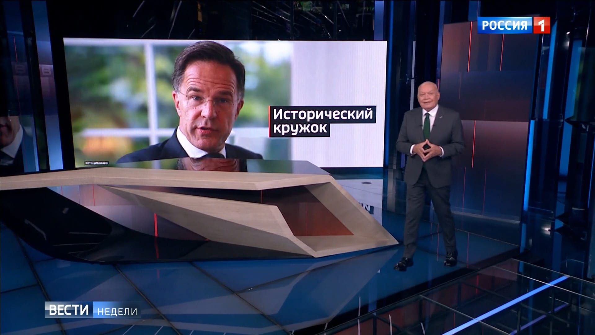 «Отягощенный русофобией разум». Дмитрий Киселев приписал генсеку НАТО Рютте утверждение, будто Вторую мировую войну выиграли Нидерланды