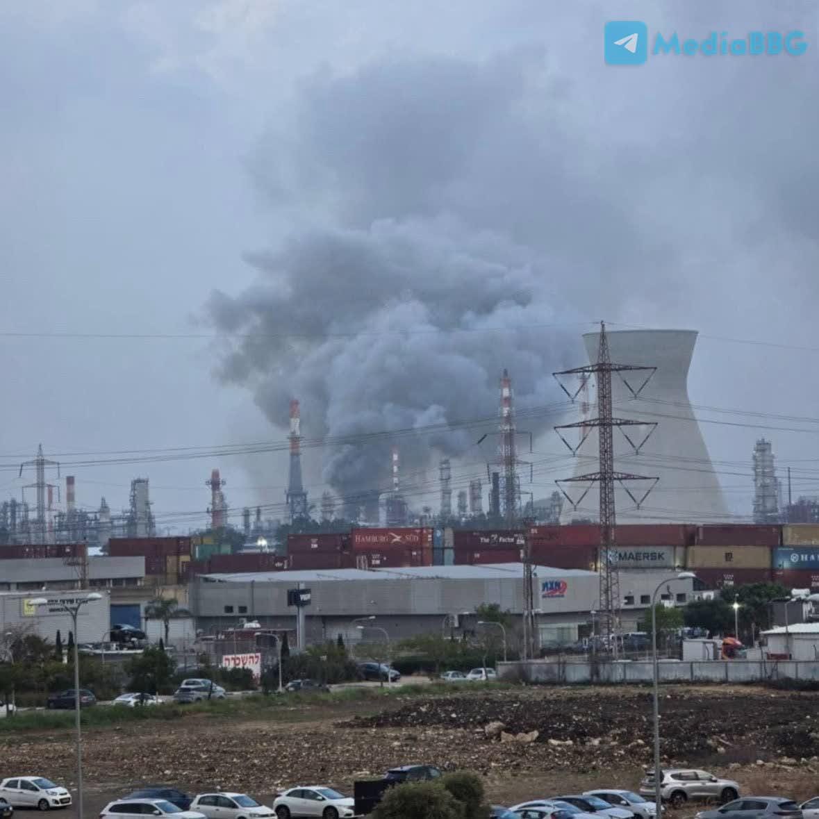 Иран нанес ракетный удар по одному из двух основных израильских НПЗ, BAZAN в Хайфе