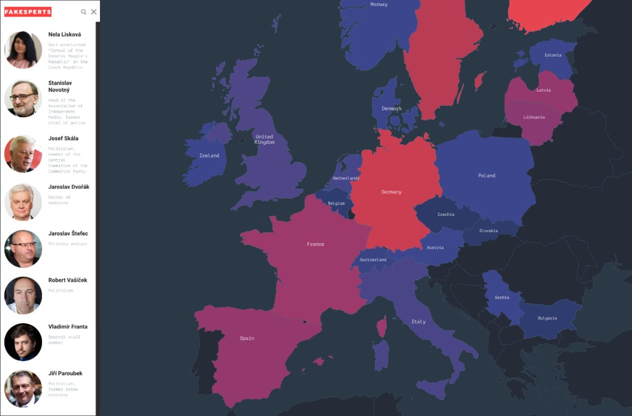 Фейксперты. Кто и как распространяет прокремлевскую дезинформацию в Европе и не только (интерактивная карта)