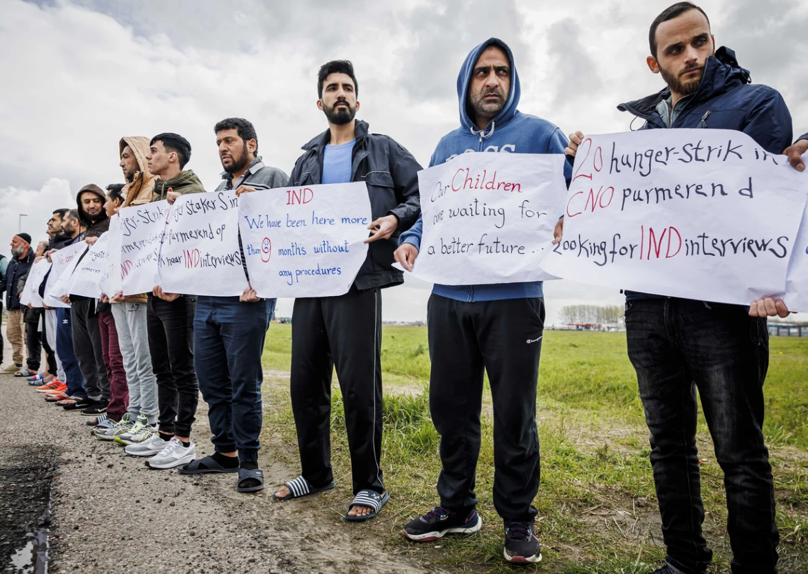 Акция протеста беженцев