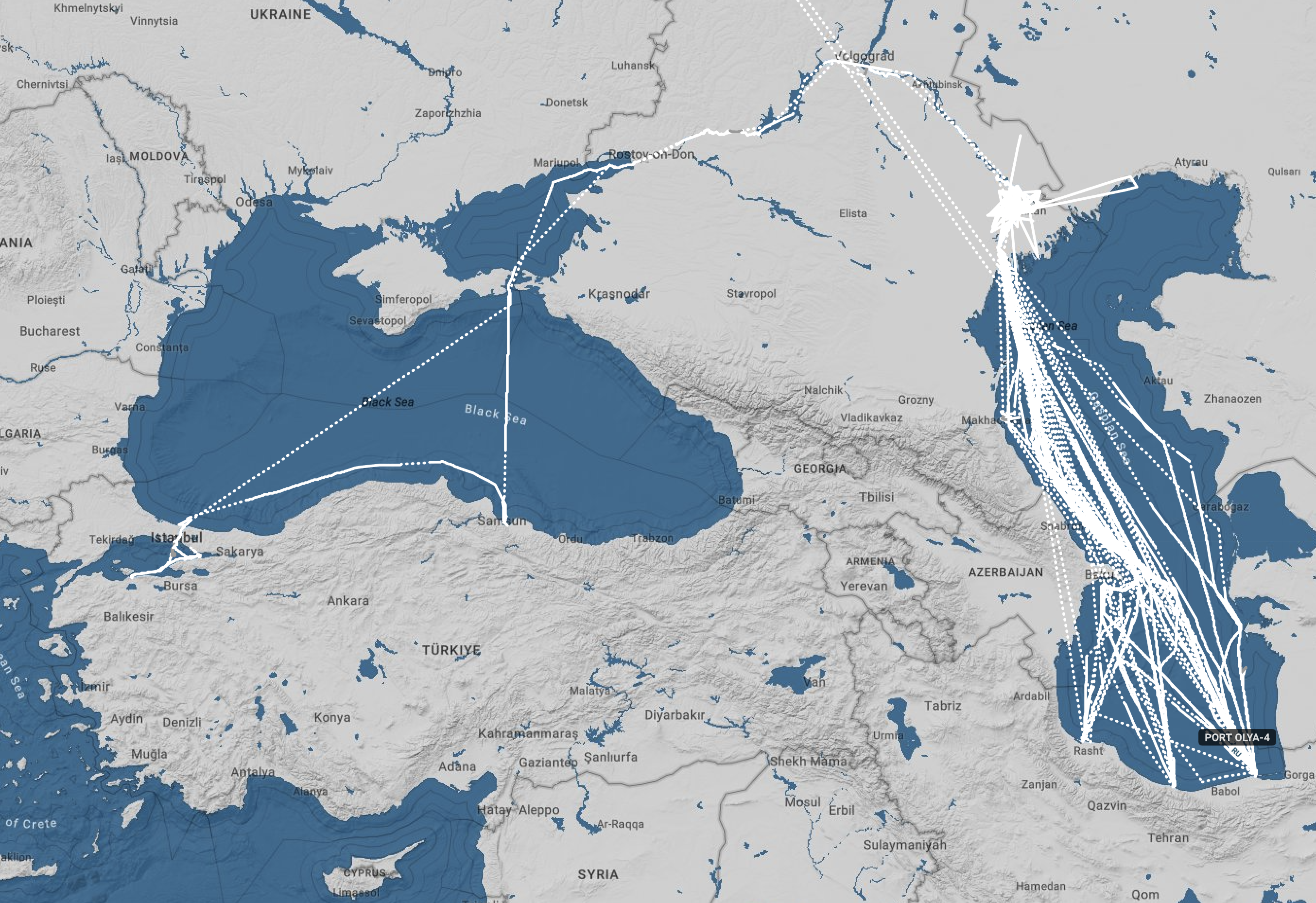 Карта: Starboard Maritime Intelligence