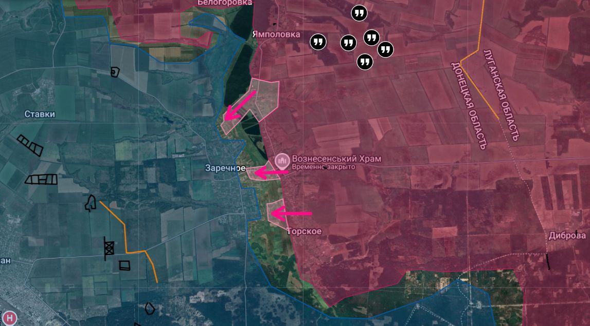 Ситуация в районе Заречного (до 2016 года — Кировск) на лиманском направлении по версии Анатолия Радова