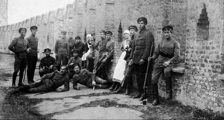 Латышские стрелки в Кремле. 1918 г.