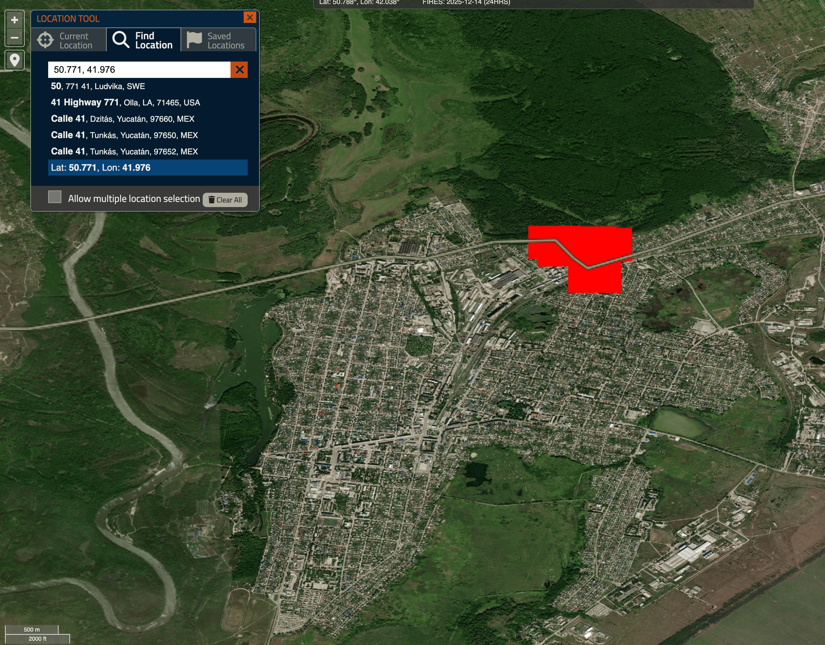 NASA Firms зафиксировал возгорание на месте Урюпинской нефтебазы (Волгоградская область)