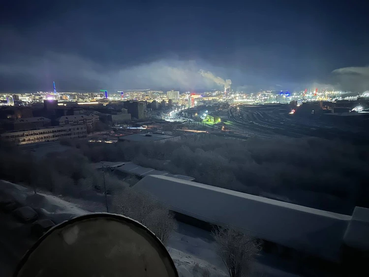 Фото: вид на Мурманск, часть которого осталась без электричества / «КП-Мурманск»